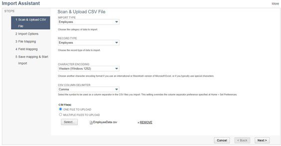 Scan & Upload CSV File